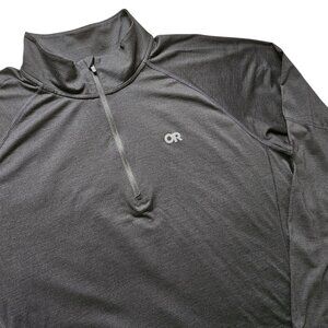 Outdoor Research Men's XL Black Alpine Onset Merino 150 1/4 Zip Shirt Base Layer